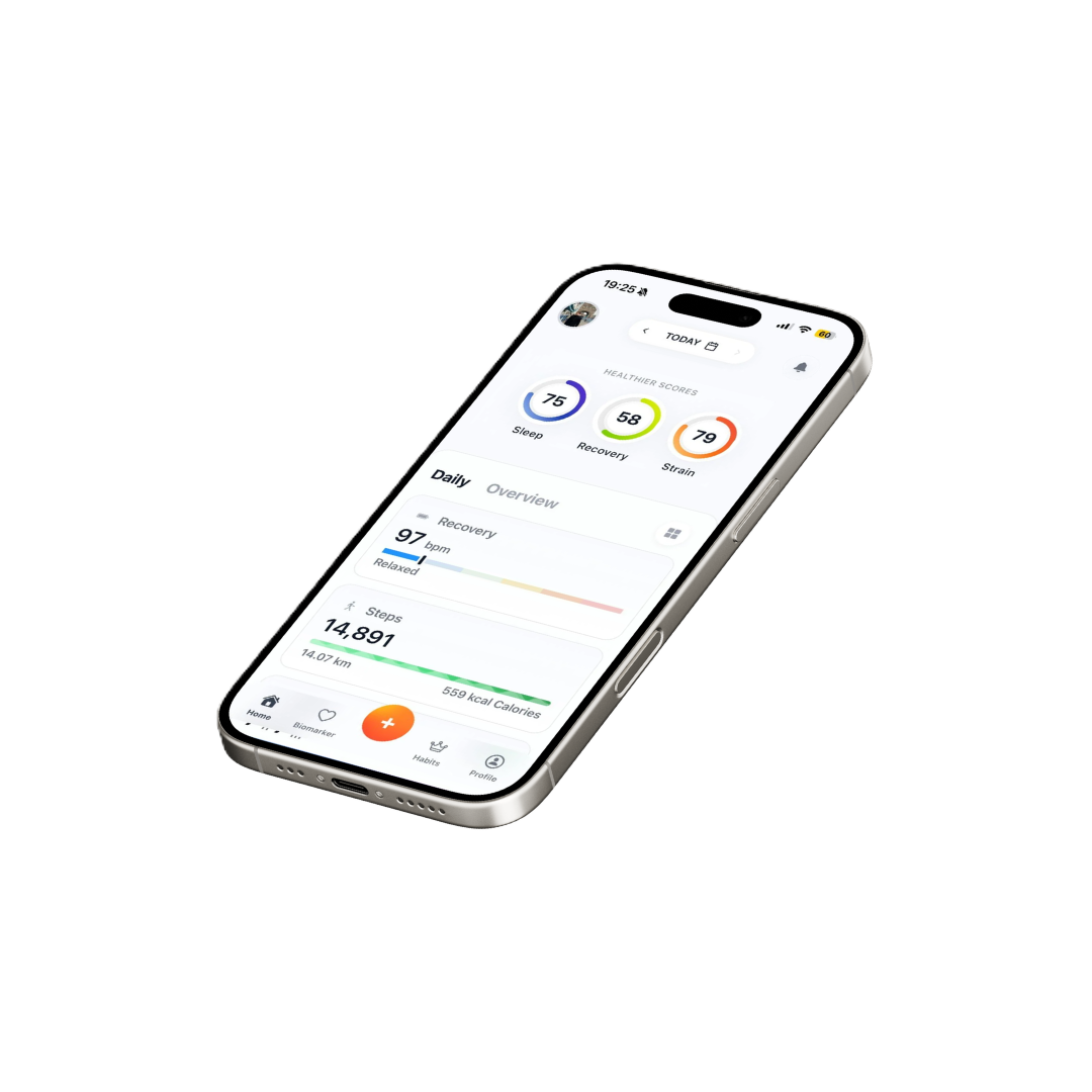 Prio app home screen